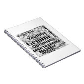 Carnet spiral Gemini Zodiac Word Cloud (Côté Droit)