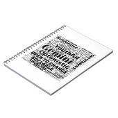 Carnet spiral Gemini Zodiac Word Cloud (Côté gauche)