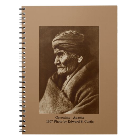 Carnet spiral Geronimo par Edward S. Curtis (Devant)