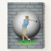 Carnet Spiral Golf Balls Golfer Brick (Dos)