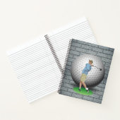 Carnet Spiral Golf Balls Golfer Brick (Intérieur)