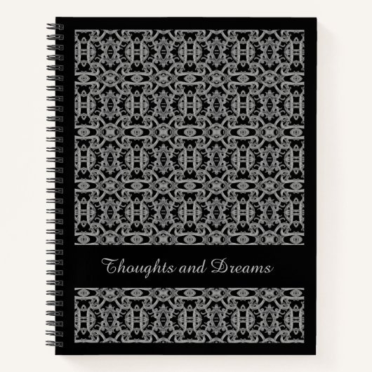 CARNET spiral GOTHIQUE 8,5 x 11 / Noir (Devant)