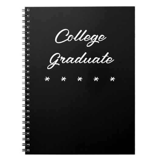 Carnet Spiral Graduate du Collège (Devant)