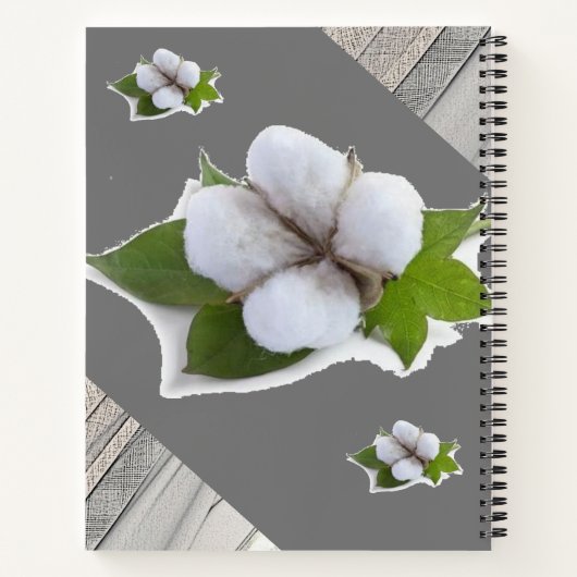 Carnet spiral gris coton (Dos)