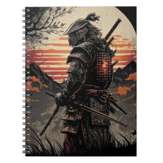 Carnet spiral imprimé Samurai