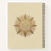 Carnet Spiral Inspirationnel Sunburst D'Or - Ha (Dos)