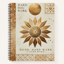 Carnet Spiral Inspirationnel Sunburst D'Or - Ha