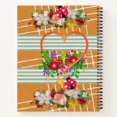 Carnet spiral Ladybug Orange Heart Floral (Dos)