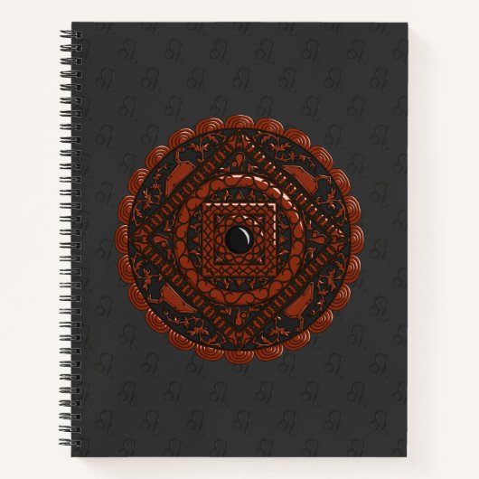 Carnet spiral Leo Mandala (Devant)