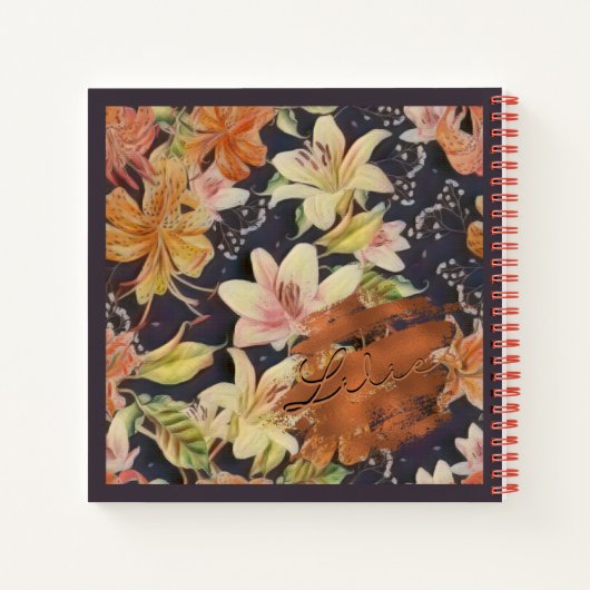 Carnet spiral Lilies (Dos)