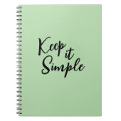 Carnet spiral minimal | Journal esthétique (Devant)