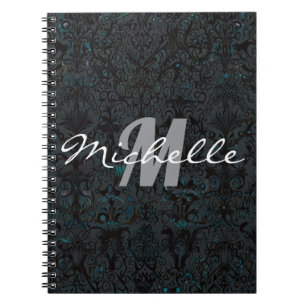 Carnet Spiral Monogramme Noir et Blanc Glamour