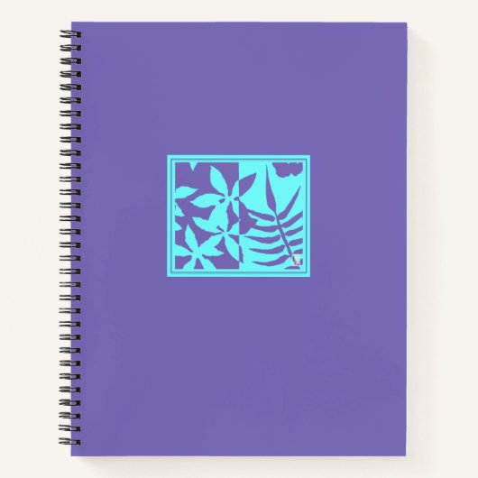 Carnet spiral motif feuille (Devant)