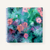 Carnet spiral Nigella Design floral (Devant)