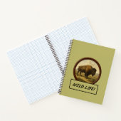 Carnet spiral noir de kaki de bison américain (Intérieur)