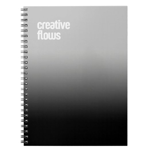 Carnet spiral noir - Journal "Creative Flows" (Devant)