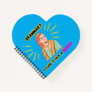 Carnet Spiral Notebbok : reine de grammaire