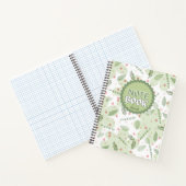 Carnet Spiral Notebook Aesthetic Sage Green Floral Spiral (Intérieur)