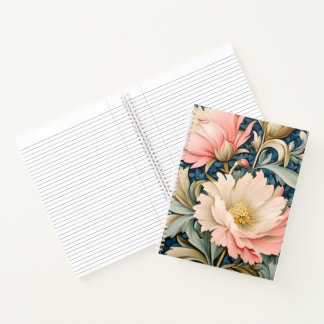 Carnet Spiral Notebook - Art Nouveau Pink Floral 
