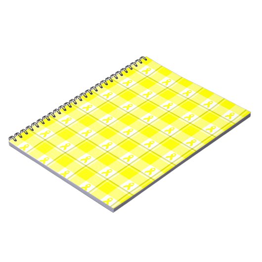 Carnet Spiral Notebook Bladder Cancer Plaid, Yellow (Côté gauche)