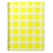 Carnet Spiral Notebook Bladder Cancer Plaid, Yellow (Devant)