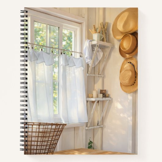 Carnet Spiral Notebook Curtain in the Wind (Devant)