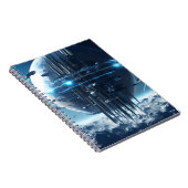 Carnet Spiral notebook featuring a galaxy world design (Côté Droit)