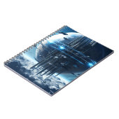 Carnet Spiral notebook featuring a galaxy world design (Côté gauche)