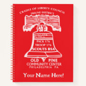 Carnet Spiral Notebook - Red (Personalized) (Devant)