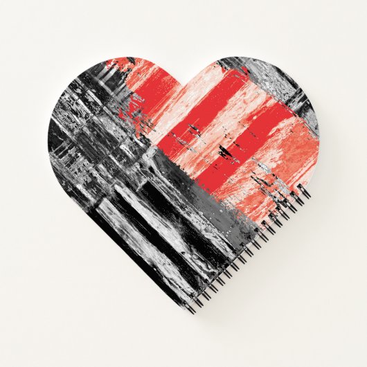 Carnet Spiral Notebook – Red Pulse Abstract Design (Dos)