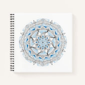 Carnet Spiral Notebook w/ Blue Mandala Design (Devant)