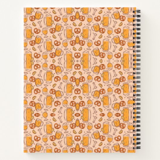 Carnet Spiral notebook with an orange pattern (Dos)