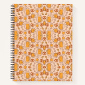 Carnet Spiral notebook with an orange pattern (Devant)
