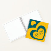 Carnet Spiral Notebook Yellow Blue Colourful heart design (Intérieur)