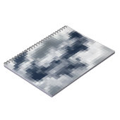 Carnet spiral nuageux pixé (Côté gauche)