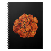 Carnet spiral Orange Fire Rose (Devant)
