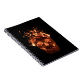 Carnet spiral Orange Fire Skull (Côté Droit)