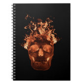 Carnet spiral Orange Fire Skull (Devant)