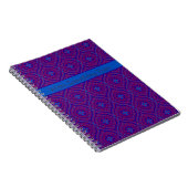 Carnet spiral ou journal : violet, Motif bleu (Côté Droit)