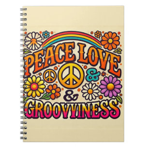 Carnet Spiral Paix, Amour & Grooviness