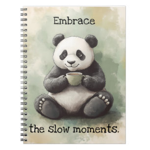 Carnet Spiral Panda, Accompagnez les moments lents