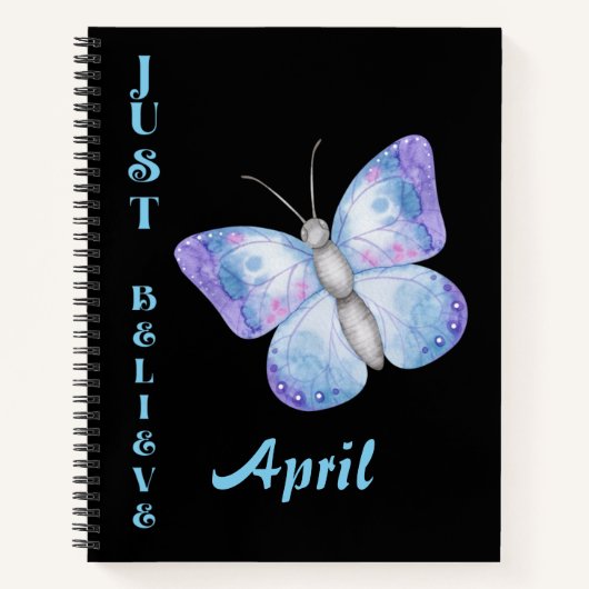 Carnet spiral papillon (Devant)