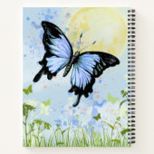 Carnet spiral papillon bleu (Dos)