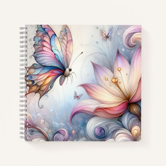 Carnet spiral papillon enchanté (Devant)