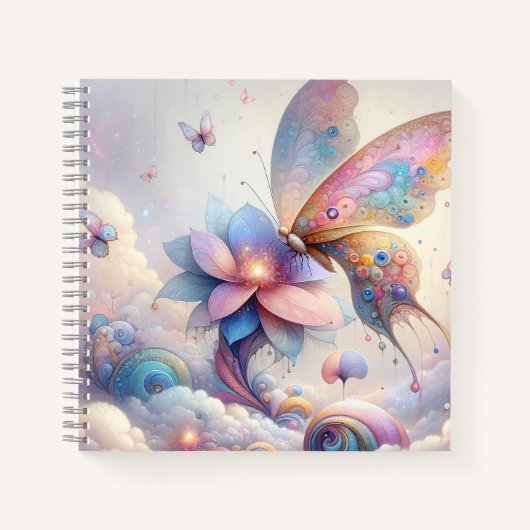 Carnet spiral papillon enchanté (Devant)