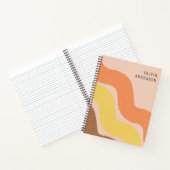 Carnet Spiral Pastel Retro Stripe personnalisé (Intérieur)