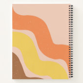 Carnet Spiral Pastel Retro Stripe personnalisé (Dos)