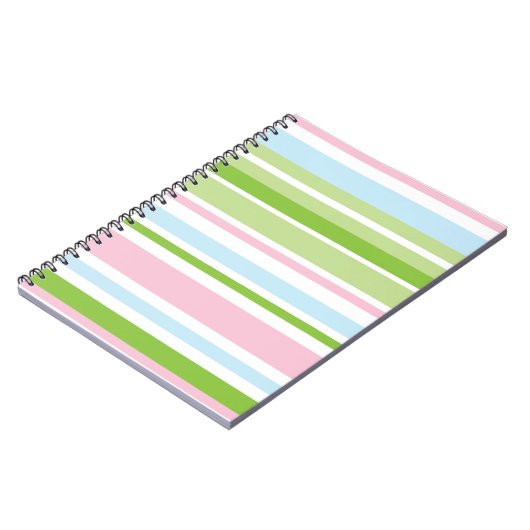 Carnet spiral Pastel Stripe (Côté gauche)