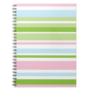 Carnet spiral Pastel Stripe