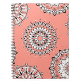 Carnet spiral Peach Mandala 1 (Devant)